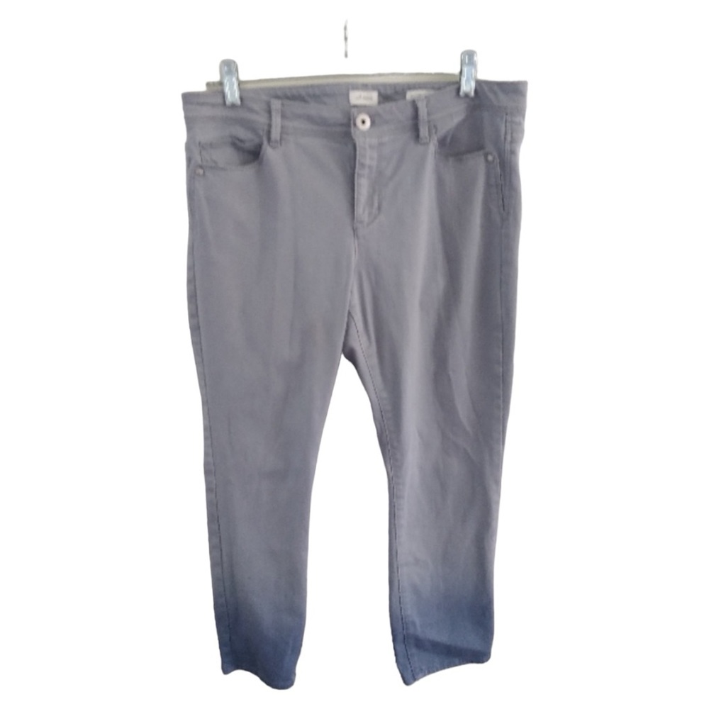 J.Jill gray denim jeans authentic fit slim ankle size 12P